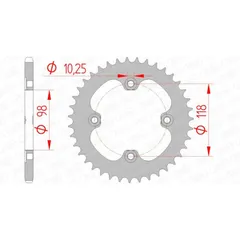AFAM Standard Stahlritzel hinten 92401 - 520 für CAN AM DS450