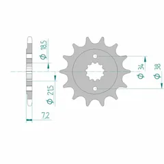 AFAM Standard Stahlritzel vorne 20320 - 520 für Honda CB300R, CBF250, CBR250R 20320-14