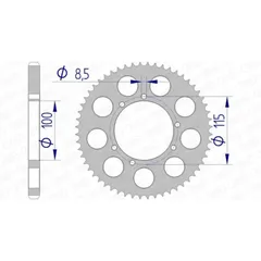 AFAM Aluminiumritzel hinten 93117 - 428 für Beta RRT50ENDURO