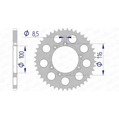 AFAM Aluminiumritzel hinten 93303 - 520 für GAS GAS CONTACTTX320, CONTACTTXT250, CONTACTTXT270 Sherco ST0.8, ST1.25, ST2.0 93303-41