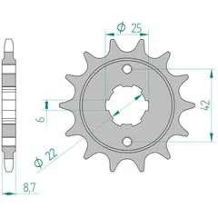 AFAM Standard Stahlritzel vorne 20401 - 520 für Honda CB400, CM400
