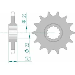 AFAM Standard Stahlritzel vorne 20405 - 525 für Honda CB500, CB500S, CBF500 20405-15