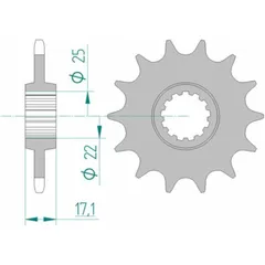AFAM Standard Stahlritzel vorne 20407 - 520 für Honda CB500F, CB500X, CBR500R