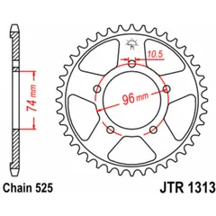 JT SPROCKETS Standard Stahlritzel hinten 1313 - 525