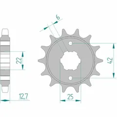 AFAM Standard Stahlritzel vorne 20502 - 530 für Honda CB550, CB750