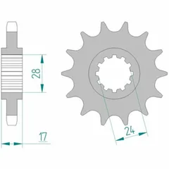 AFAM Standard Stahlritzel vorne 20504 - 530 für Honda CBR600F 20504-14