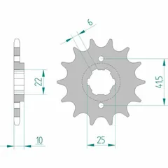 AFAM Standard Stahlritzel vorne 20508 - 520 für Honda NX650DOMINATOR 20508-15