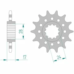 AFAM Standard Stahlritzel vorne 20511 - 520 für Honda CBR600F 20511-15
