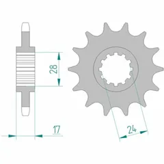 AFAM Standard Stahlritzel vorne 20515 - 525 für Honda CB600FHORNET, CBF600N, CBF600S 20515-15