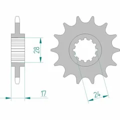 AFAM Standard Stahlritzel vorne 20516 - 520 für Honda CB600FHORNET, CBR600F 20516-16