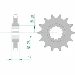 AFAM Standard Stahlritzel vorne 20603 - 530 für Honda CB1000R, CB900FHORNET, CBF1000