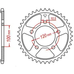 JT SPROCKETS Standard Stahlritzel hinten 702 - 525 für Aprilia CAPONORD1200, DORSODURO1200, DORSODURO750 Sherco SE2.5I, SE250I, SE3.0I JTR702.44