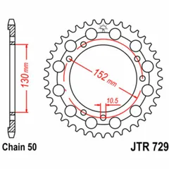 JT SPROCKETS Standard Stahlritzel hinten 729 - 530 für Cagiva ELEFANT900, GRANCANYON900