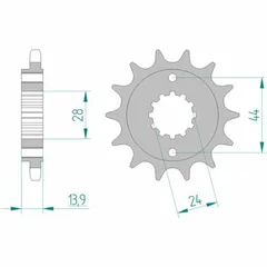AFAM Standard Stahlritzel vorne 20606 - 525 für Honda XRV750