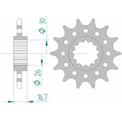 AFAM Standard Stahlritzel vorne 20608 - 520 für Honda CB900FHORNET, CBR1000RR, CBR900RR 20608-15