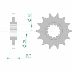 AFAM Standard Stahlritzel vorne 20612 - 525 für Honda CB600FHORNET, CB650F, CB650R 20612-15