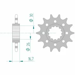 AFAM Standard Stahlritzel vorne 20613 - 520 für Honda CB600FHORNET, CBR1000RR, CBR600F 20613-15