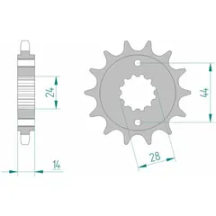 AFAM Standard Stahlritzel vorne 20614 - 525 für Honda VT750C, VT750S
