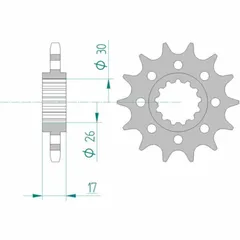 AFAM Standard Stahlritzel vorne 20615 - 525 für Honda CBR1000RR, CBR900RR, VTR1000F