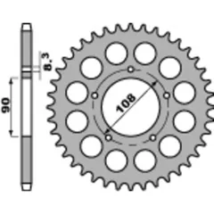 PBR Standard Stahlritzel hinten 1022 - 530 für Ducati 750F1, 750PASO, PANTAH500