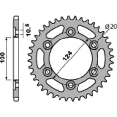 PBR Standard Stahlritzel hinten 1027 - 520 für Ducati 350SSSUPERSPORT, 400SSSUPERSPORT, 600MONSTER Triumph THUNDERBIRD900SPORT 1027.45.C45