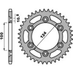 PBR Standard Stahlritzel hinten 1027 - 520 für Ducati 350SSSUPERSPORT, 400SSSUPERSPORT, 600MONSTER Triumph THUNDERBIRD900SPORT 1027.48.C45
