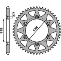 PBR Standard Stahlritzel hinten 213 - 520 für Husaberg 350E, FE350, FE400
