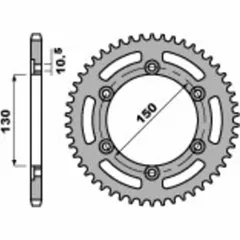 PBR Standard Stahlritzel hinten 236 - 520 für Honda NX650DOMINATOR, XL350R, XR250R Yamaha XJ6, XJ6N, XJ6SDIVERSION 236.46.C45