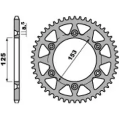 PBR Aluminium Ultra-Light Rear Sprocket 289 - 520 for Honda CR125R, CR250R, CR500R HM CRE125, CRE125SM, CRE-F450R