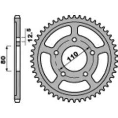 PBR Standard Stahlritzel hinten 336 - 630 für Honda CBX1000