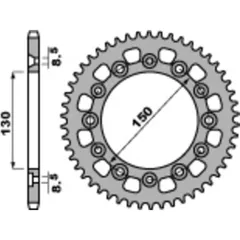 PBR Standard Stahlritzel hinten 4308 - 520 für Honda NX250, XL250R, XL350R 4308.48.C45