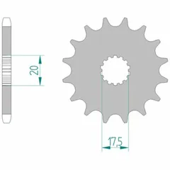 AFAM Standard Stahlritzel vorne 21202 - 428 für Yamaha, Kawasaki, Derbi 21202-15