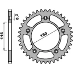 PBR Standard Stahlritzel hinten 4329 - 520 für Aprilia RS250