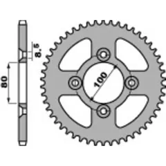 PBR Standard Stahlritzel hinten 4351 - 428 für Honda CRF100F, XR100