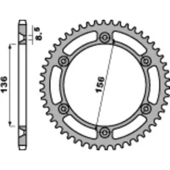PBR Standard Stahlritzel hinten 4365 - 525 für Suzuki DR650, XF650