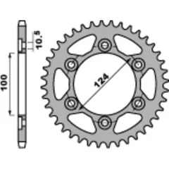 PBR Standard Stahlritzel hinten 4366 - 525 für Ducati 1000MONSTER, 1000SSSUPERSPORT, 916MONSTER 4366.42.C45