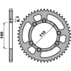 PBR Standard Stahlritzel hinten 4370 - 428