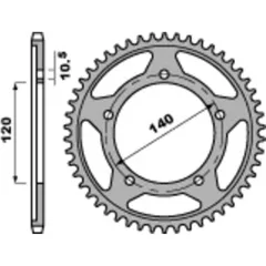 PBR Standard Stahlritzel hinten 4398 - 525 für Suzuki, Triumph, Kawasaki 4398.43.C45