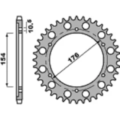 PBR Standard Stahlritzel hinten 4434 - 530 für Honda VFR800