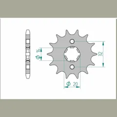 AFAM Standard Stahlritzel vorne 21208 - 428 für Beta, Rieju, Yamaha