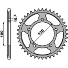 PBR Racing Ultraleichtes Aluminiumritzel hinten 4447 - 525 für Aprilia DORSODURO1200, DORSODURO750, MANA850