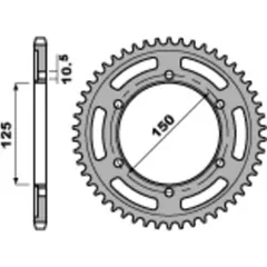 PBR Standard Stahlritzel hinten 4454 - 525 für KTM 1090ADVENTURE, 1190ADVENTURE, 1290SUPERADVENTURE