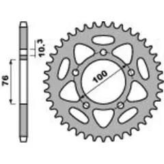 PBR Aluminium Ultra-Light Rear Sprocket 4456 - 525 for Benelli TNT1130, TORNADO3900, TORNADO900