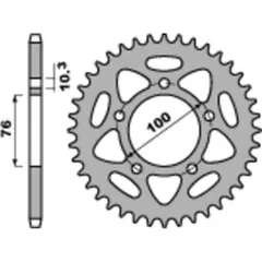 PBR Aluminium Ultra-Light Rear Sprocket 4456 - 525 for Benelli TNT1130, TORNADO3900, TORNADO900 4456.44.L