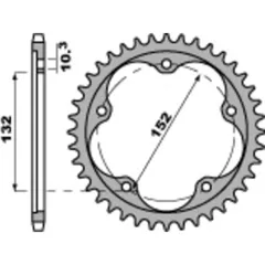 PBR Aluminium Ultra-Light Hard Anodized Rear Sprocket 4460 - 525 for MV Agusta BRUTALE1000, BRUTALE1078RR, BRUTALE1090 Husaberg FE390, FE450, FE570 4460.41.LD