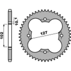 PBR Standard Stahlritzel hinten 4480 - 520 für Polaris PREDATOR500