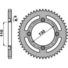 PBR Aluminium Ultra-Light Rear Sprocket 4486 - 428 for KTM 105SX, 85SX Husqvarna TC85