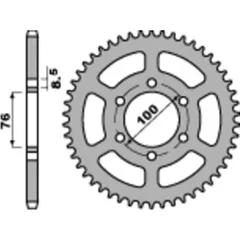 PBR Standard Stahlritzel hinten 4513 - 428 für Yamaha MT-125, YZF-R125