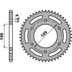 PBR Racing Ultraleichtes harteloxiertes Aluminiumritzel hinten 4530 - 520 für Triumph DAYTONA675 4530.46.LD