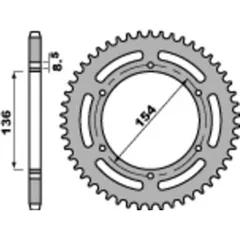 PBR Standard Stahlritzel hinten 4546 - 520 für BMW G650XCHALLENGE, G650XCOUNTRY